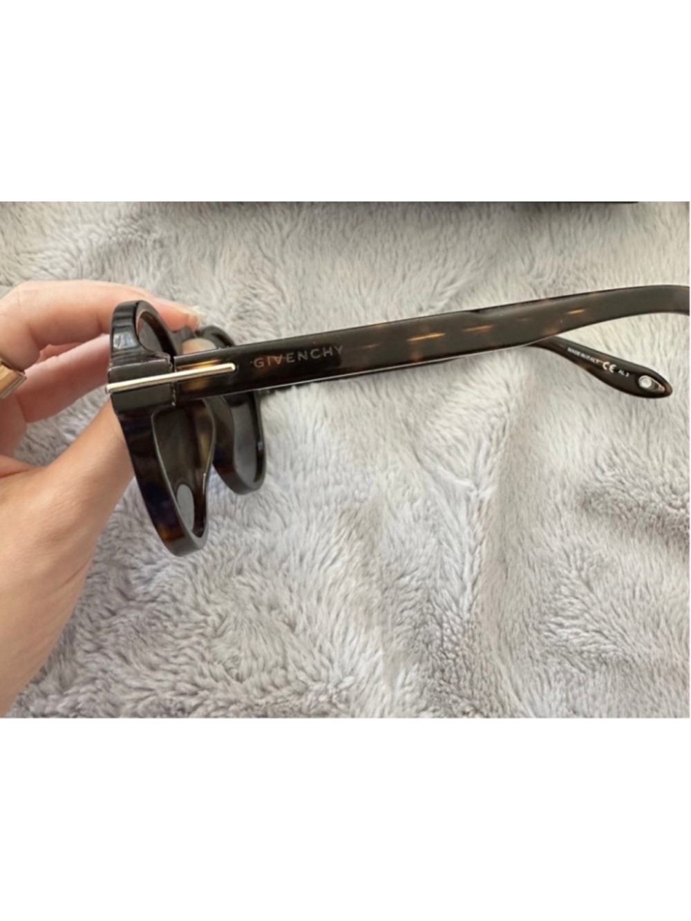 Women's Givenchy Luxury Round Sunglasses One Size Black Brown tortoiseshell - Picture 5 of 9